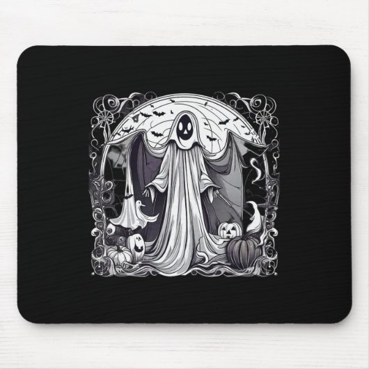 Vintage Halloween Ghost Spooky Beängstigend Gravey Mousepad (Vorne)