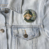 Vintage Halloween-Girl Button (Beispiel)