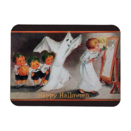 Vintage Halloween-Girl mit Kerzenmagnet Magnet