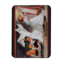 Vintage Halloween-Girl mit Kerzenmagnet Magnet