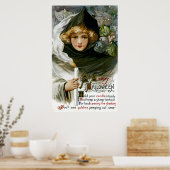Vintage Halloween-Girl Poster (Küche)