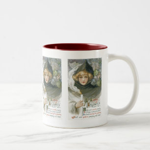 Vintage Halloween-Girl Zweifarbige Tasse