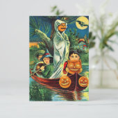 Vintage Halloween-Girls und Kürbiskuiten auf dem S (Stehend Vorderseite)