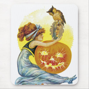 Vintage Halloween Glamour Mousepad