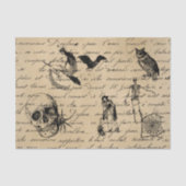 Vintage Halloween Goth Decoupage Viktorianisch Seidenpapier (Vorderseite)