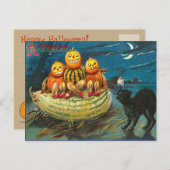 Vintage Halloween Gourds, Galgen Postkarte (Vorne/Hinten)