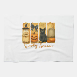 Vintage Halloween Grusel-Saison, süßer Geist flora Geschirrtuch