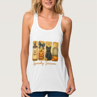 Vintage Halloween Grusel-Saison, süßer Geister-Blu Tank Top