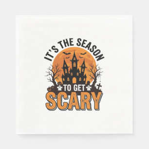 Vintage Halloween Grusel Saison Verlassenes Schlos Serviette