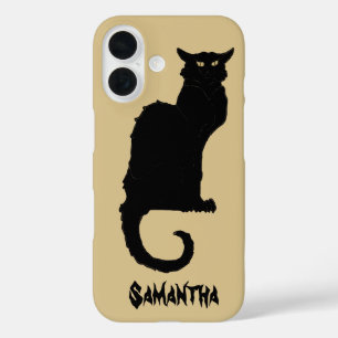 Vintage Halloween, Gruselige Art Nouveau Schwarze  iPhone 16 Hülle