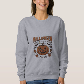 Vintage Halloween Gruselige Jahreszeit Retro-Kürbi Sweatshirt