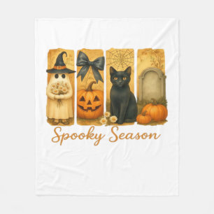 Vintage Halloween Gruselige Jahreszeit, süßer Geis Fleecedecke