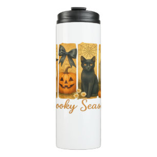 Vintage Halloween Gruselige Jahreszeit, süßer Geis Thermosbecher