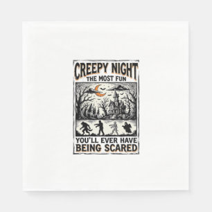 Vintage-Halloween-Gruseliges-Spaß-Horror-Shirt-Des Serviette