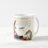 Vintage Halloween-Gruß-Karten-Klassiker-Plakate Kaffeetasse (VorderseiteRechts)