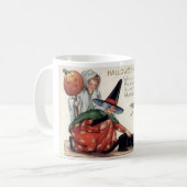 Vintage Halloween-Gruß-Karten-Klassiker-Plakate Kaffeetasse (Vorderseite Links)