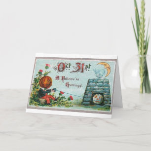 Vintage Halloween-Gruß-Karten-Klassiker-Plakate Karte