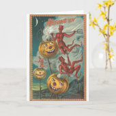 Vintage Halloween-Gruß-Karten-Klassiker-Plakate Karte (Gelbe Blume)