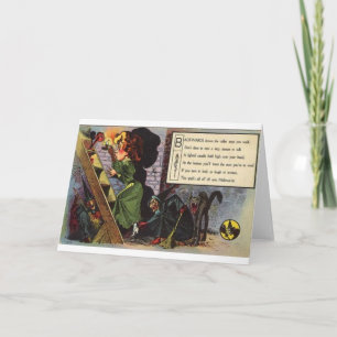 Vintage Halloween-Gruß-Karten-Klassiker-Plakate Karte