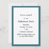 Vintage Halloween-Grüße auf Broom Einladung (Rückseite)