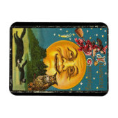 Vintage Halloween-Grüße auf Broom Magnet (Horizontal)
