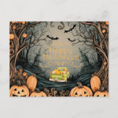 Vintage Halloween-Grüße Feiertagspostkarte (Vorderseite)