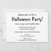 Vintage Halloween-Grüße, Kinderhexe mit Katze Einladung (Rückseite)