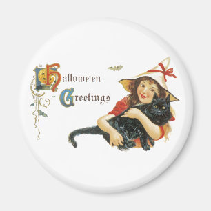 Vintage Halloween-Grüße Magnet