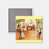 Vintage Halloween-Grüße Magnet (Vorderseite/Rückseite)