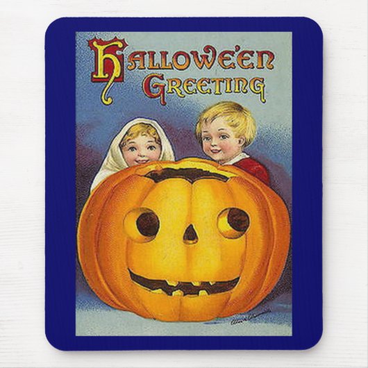 Vintage Halloween-Grüße Mousepad (Vorne)