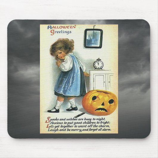 Vintage Halloween-Grüße Mousepad (Vorne)