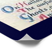 Vintage Halloween-Grüße Poster (Ecke)