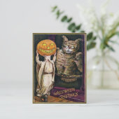 Vintage Halloween-Grüße Postkarte (Stehend Vorderseite)