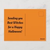 Vintage Halloween-Grüße Postkarte (Rückseite)