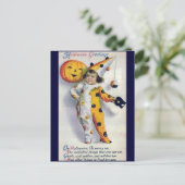 Vintage Halloween-Grüße Postkarte (Stehend Vorderseite)