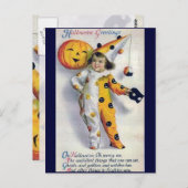 Vintage Halloween-Grüße Postkarte (Vorne/Hinten)