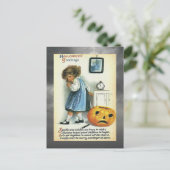 Vintage Halloween-Grüße Postkarte (Stehend Vorderseite)