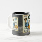 Vintage Halloween-Grüße Zweifarbige Tasse (Vorderseite Links)