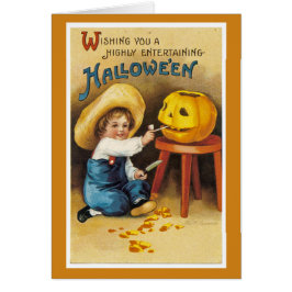 Vintage Halloween-Grußkarte
