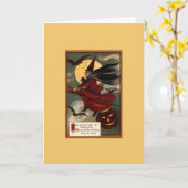 Vintage Halloween-Grußkarte Karte (Gelbe Blume)