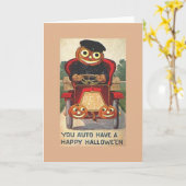 Vintage Halloween-Grußkarte Karte (Gelbe Blume)