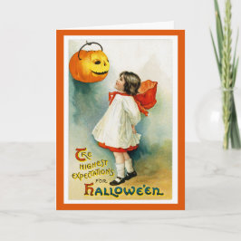 Vintage Halloween-Grußkarte Karte