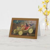 Vintage Halloween-Grußkarte Karte (Gelbe Blume)