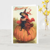 Vintage Halloween-Grußkarte Karte (Gelbe Blume)