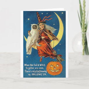 Vintage Halloween-Grußkarte Karte