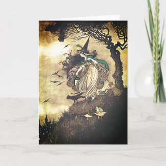 Vintage Halloween-Grußkarte Karte