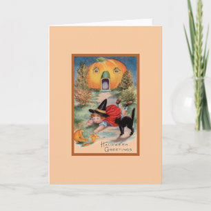 Vintage Halloween-Grußkarte Karte