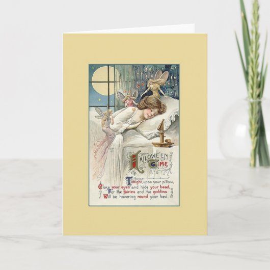 Vintage Halloween-Grußkarte Karte (Vorderseite)