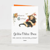 Vintage Halloween-Grußkarte Karte (Rückseite)