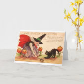 Vintage Halloween-Grußkarte Karte (Gelbe Blume)